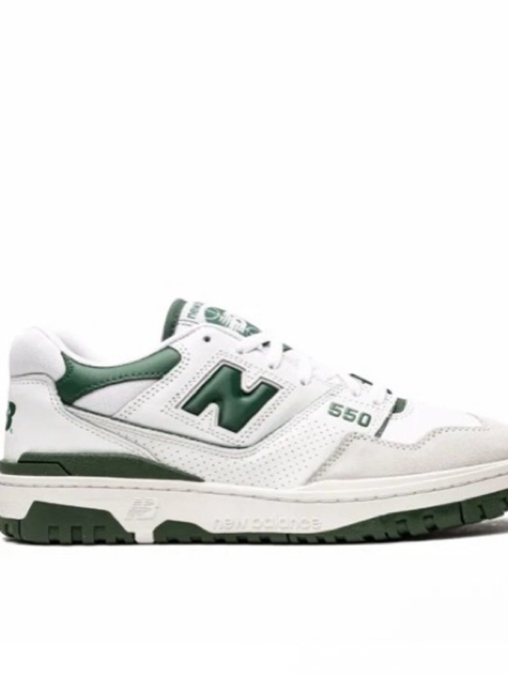 New Balance 550 Sneaker - White & Green